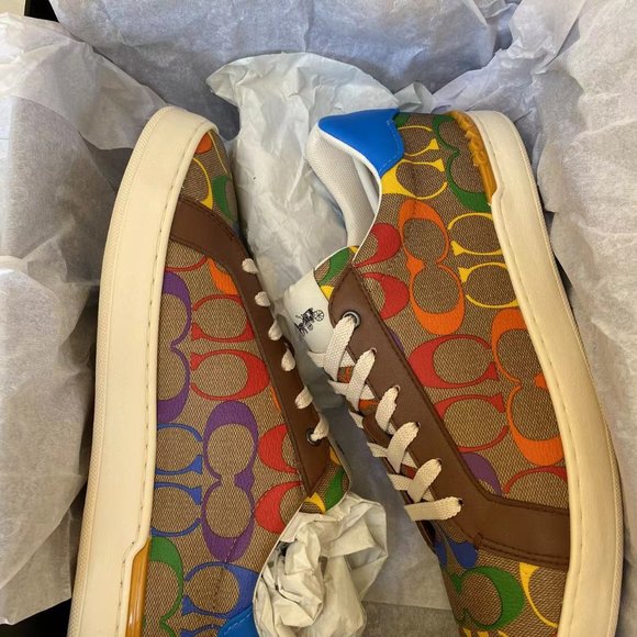 Coach Rainbow Clip Low Top Sneaker NWTCA008 - Picture 10 of 11